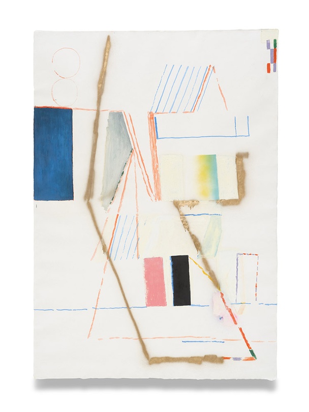 백현진, 갈팡질팡 Wavering, 2025, Oil and spray enamel on paper, 213 x 150 cm, Courtesy of the artist and PKM Gallery Photo © Sangtae Kim Fondation d'entreprise Hermès