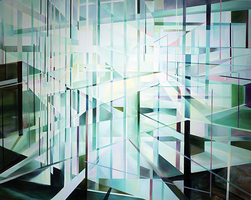 정양준, 여기에 세워지는 (Construction) Oil on canvas 181.8×227.3cm 2015