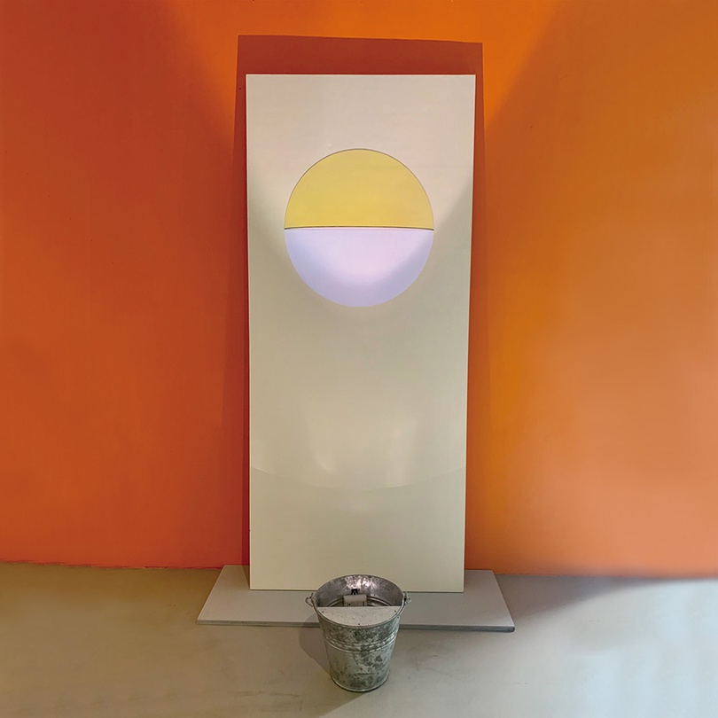 Olafur Eliasson, Sunset Door, 210x90x12.2cm,Wooden door panel with color effect filter and light, 2006