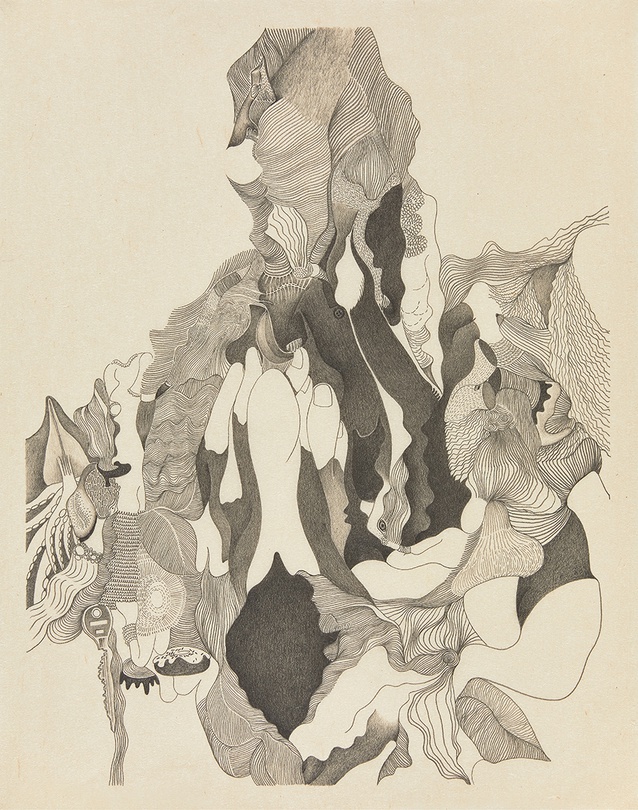 국동완, <나는 셋 아니 넷 아니 다섯>연작 0주_한지에 흑연_ 44x56cm_2020